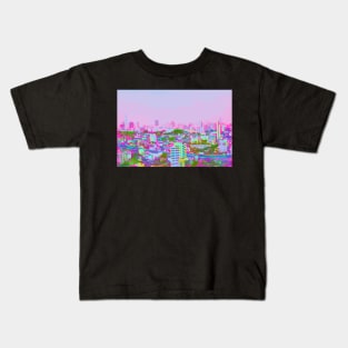 Globalization and climate change city in the morning Kids T-Shirt